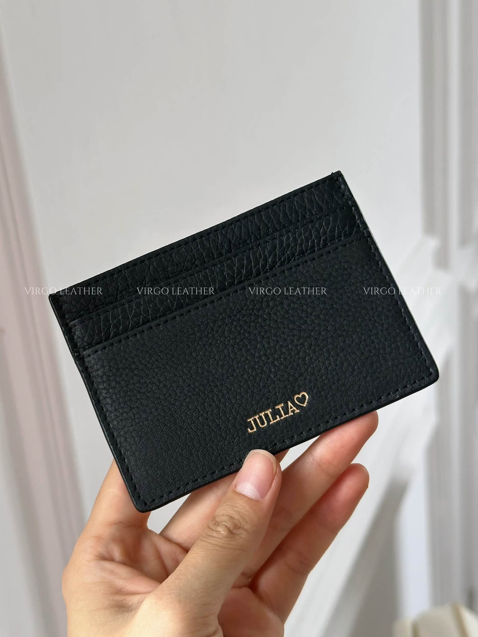 Personalized Leather Cardholder Wallet