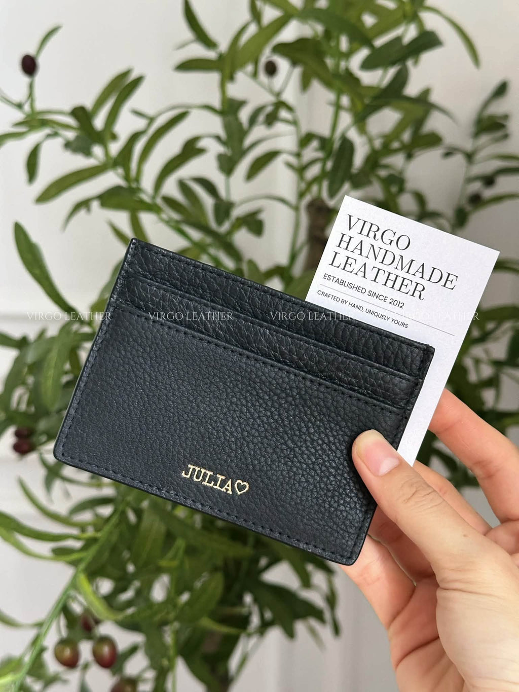 Personalized Leather Cardholder Wallet