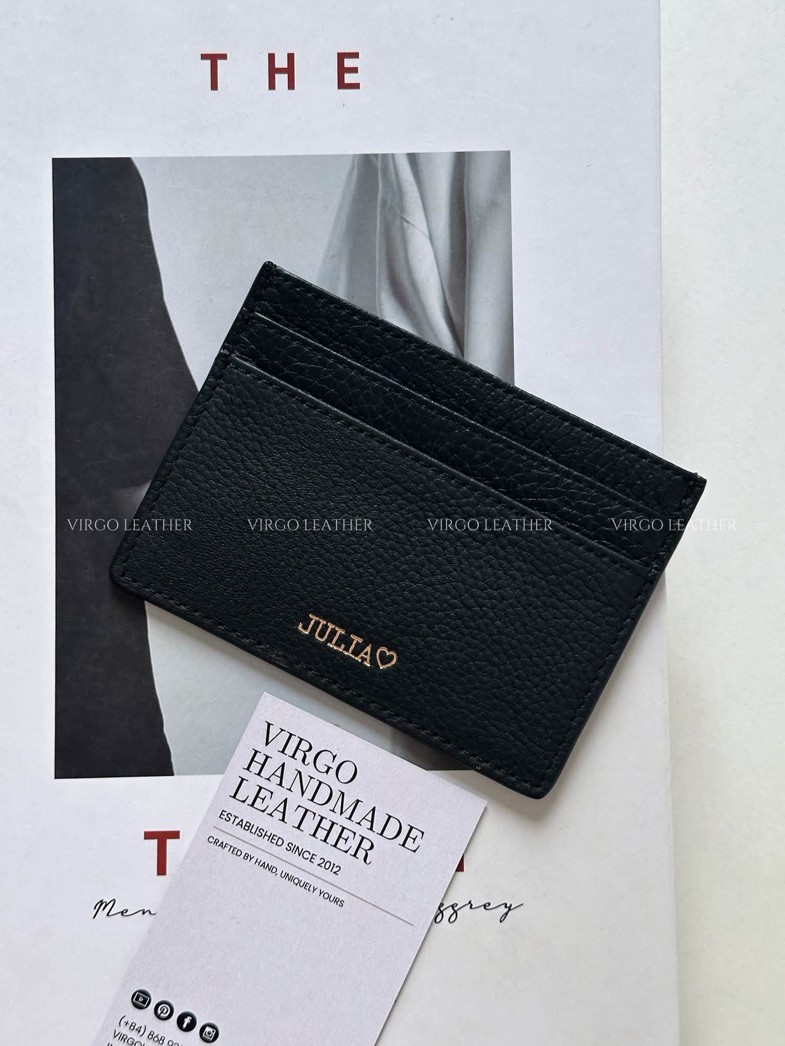 Personalized Leather Cardholder Wallet