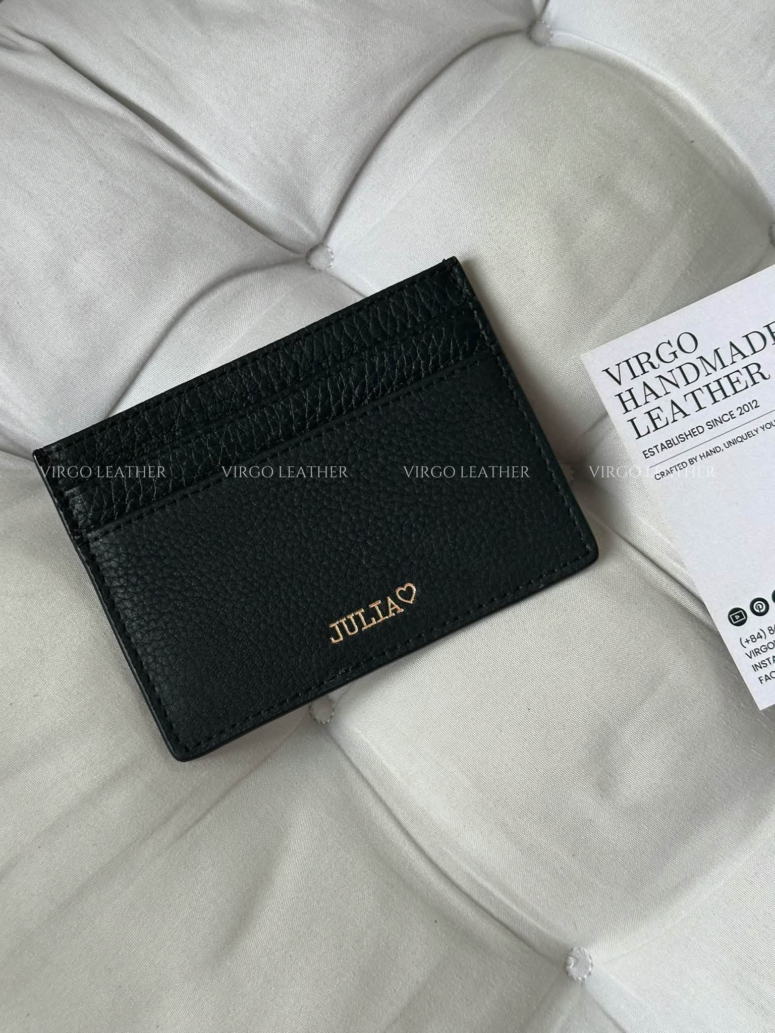 Personalized Leather Cardholder Wallet