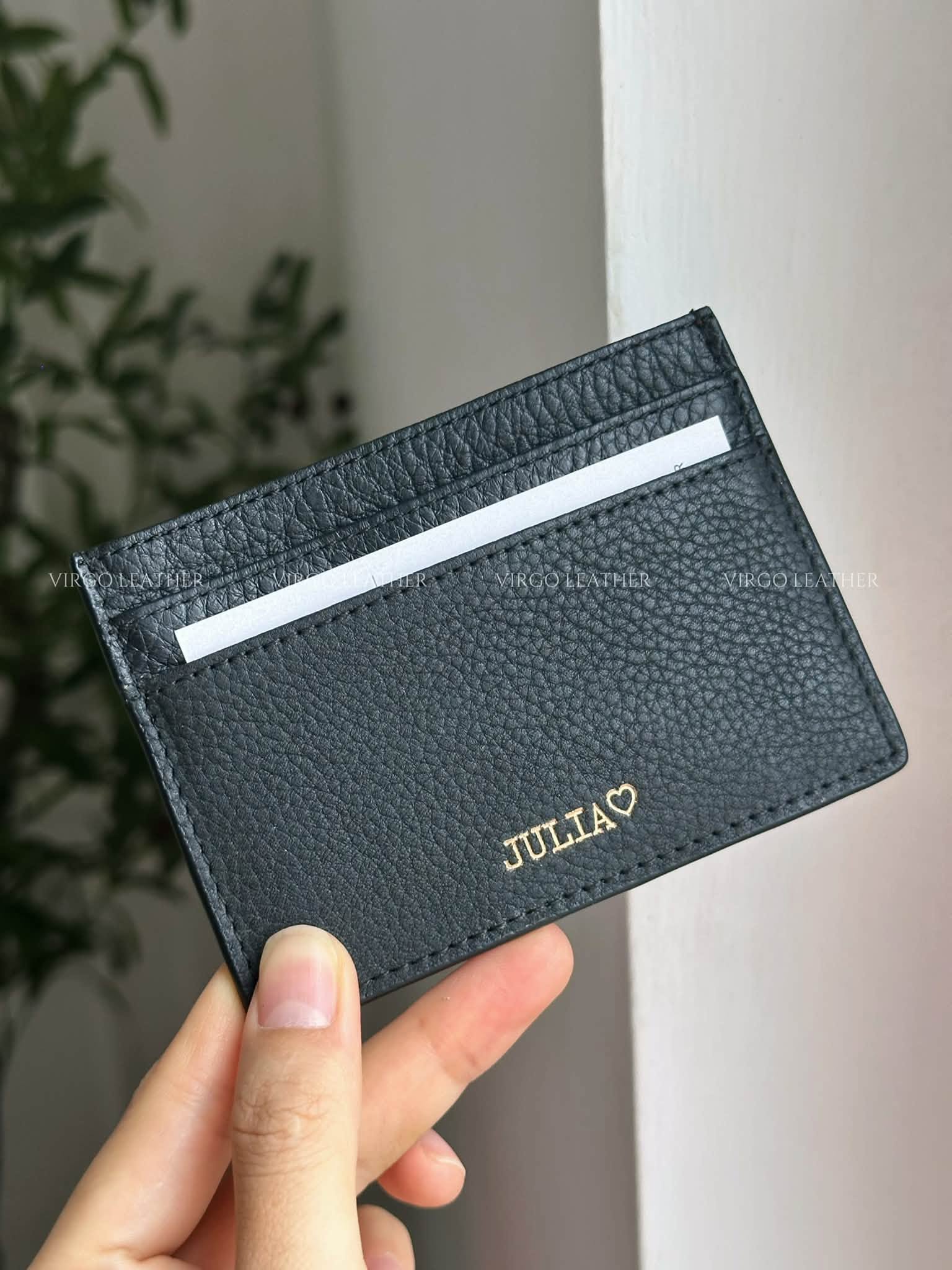 Personalized Leather Cardholder Wallet