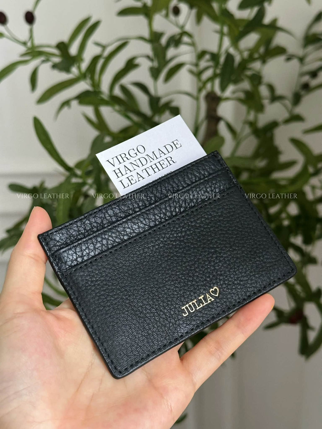 Personalized Leather Cardholder Wallet