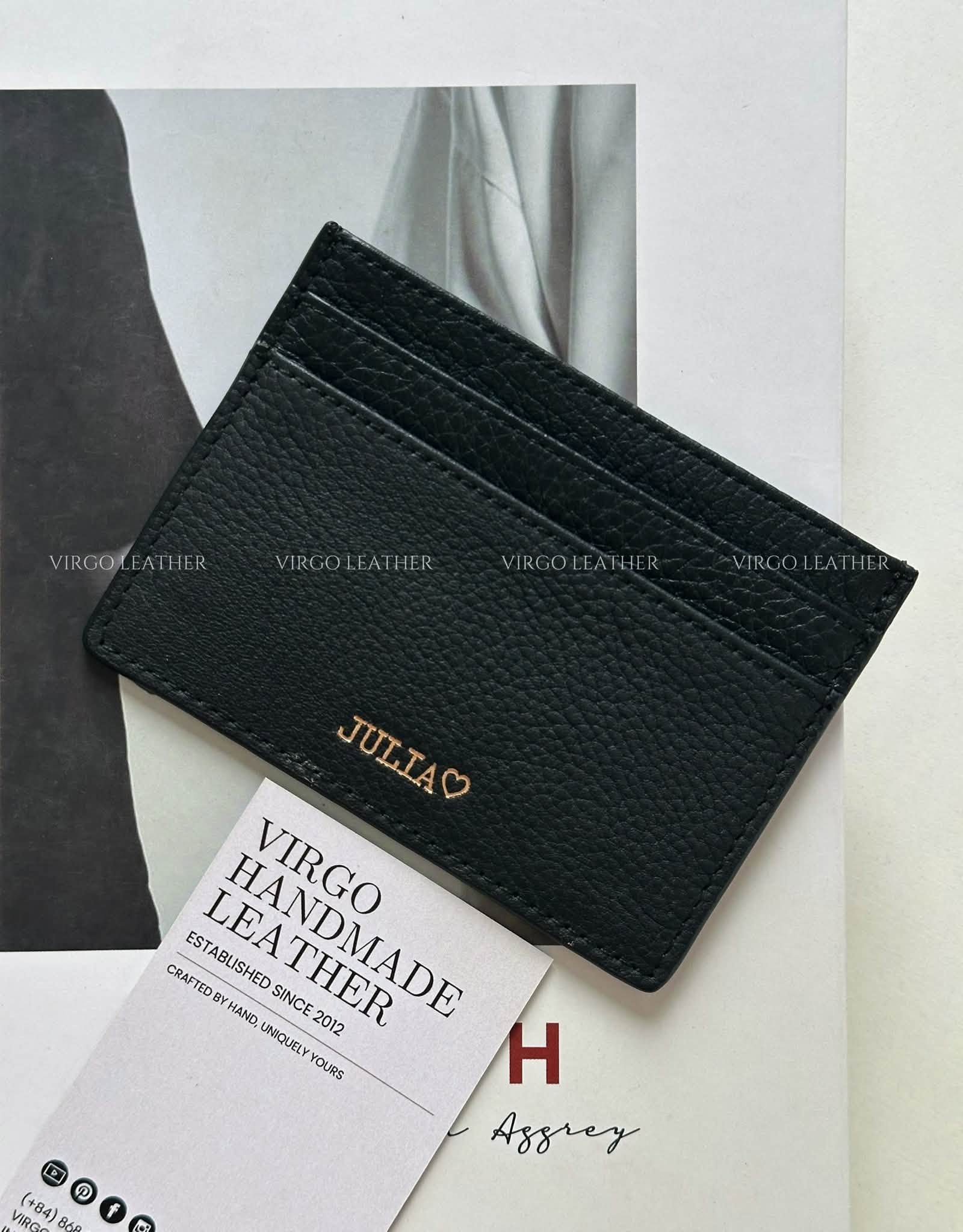 Personalized Leather Cardholder Wallet
