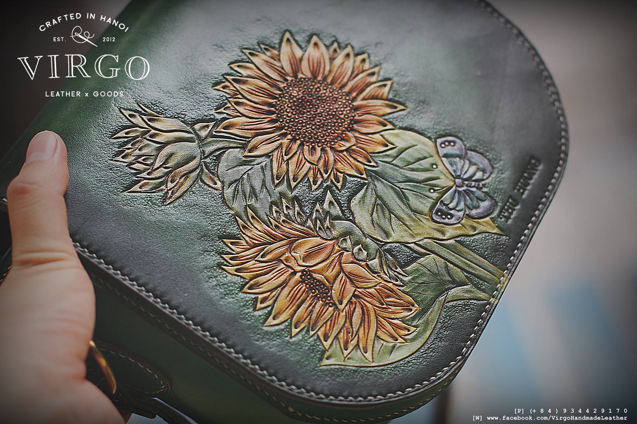 Half moon Sunflower Crossbody Bag