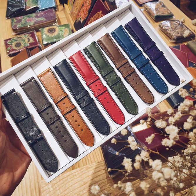 Vegetable Tanned Leather Watch Strap