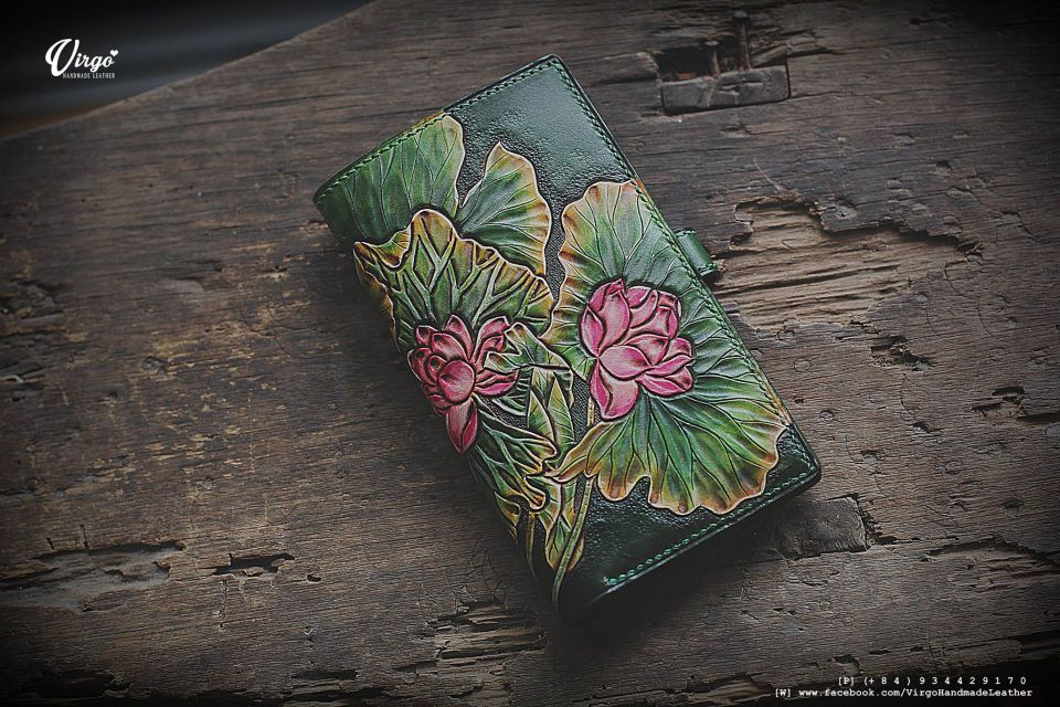 Pink Lotus Women Long Wallet