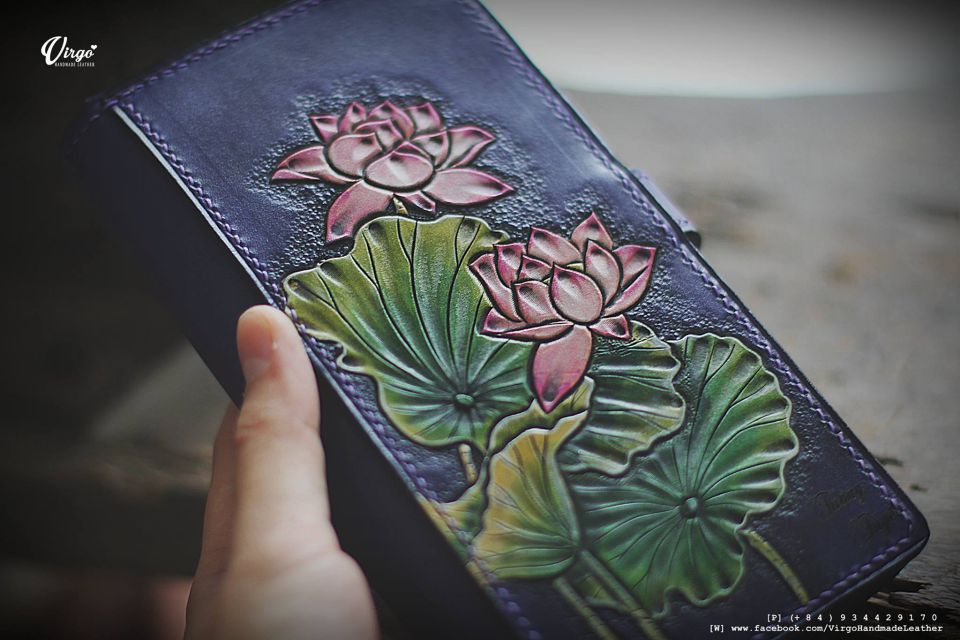 Pink Lotus Long Wallet