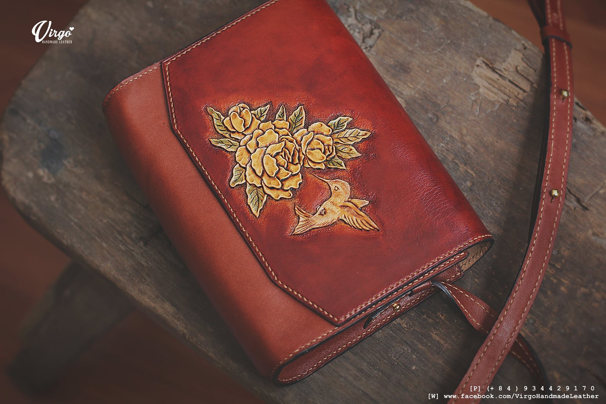 Flower and Bird Crossbody Bag