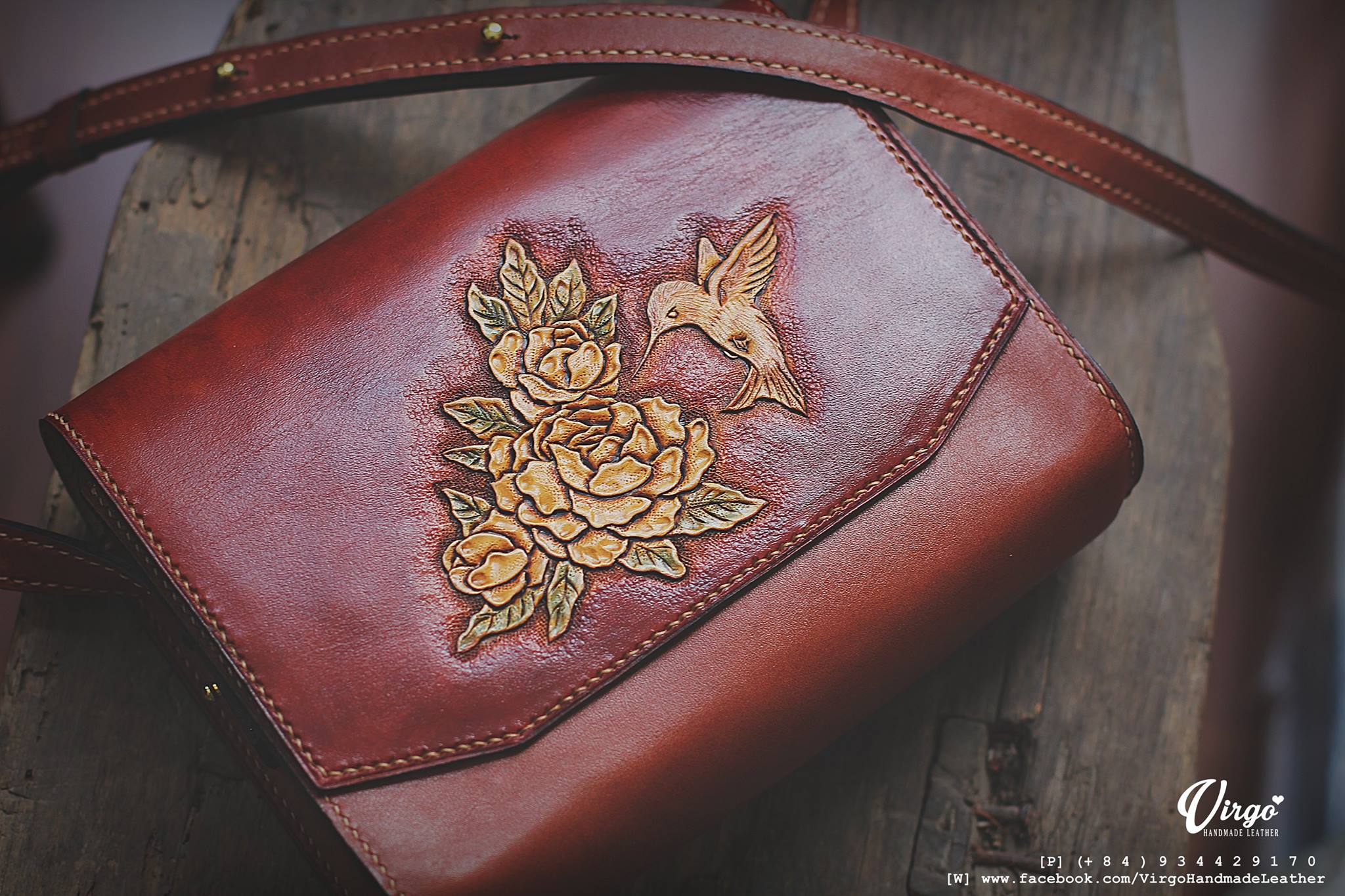 Flower and Bird Crossbody Bag