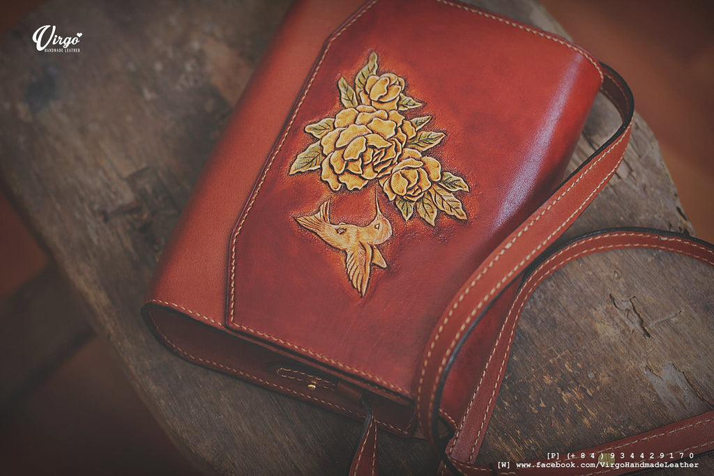 Flower and Bird Crossbody Bag