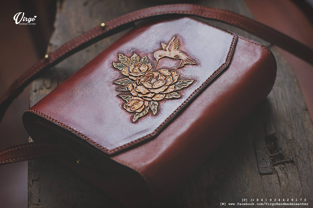 Flower and Bird Crossbody Bag