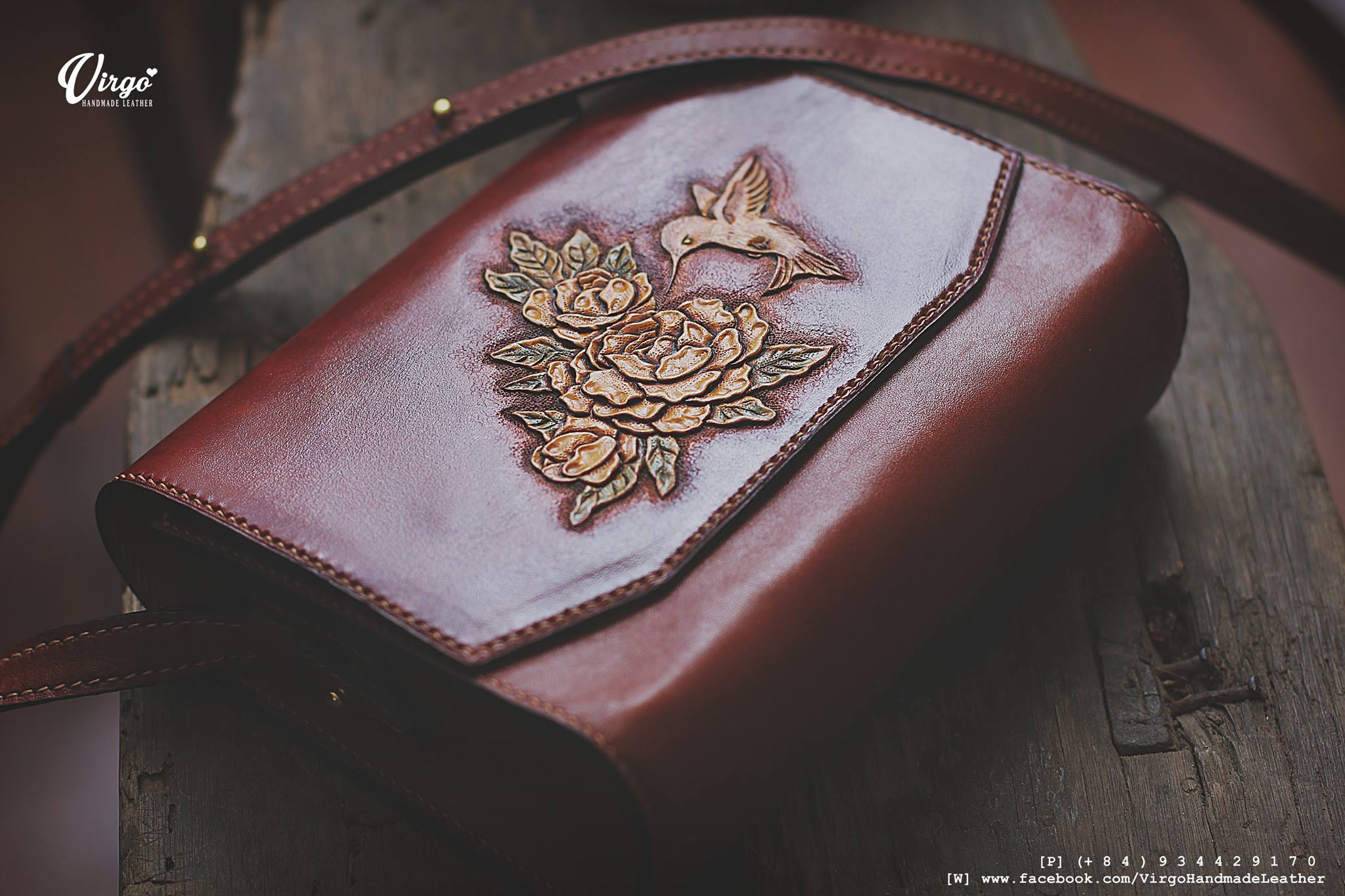 Flower and Bird Crossbody Bag