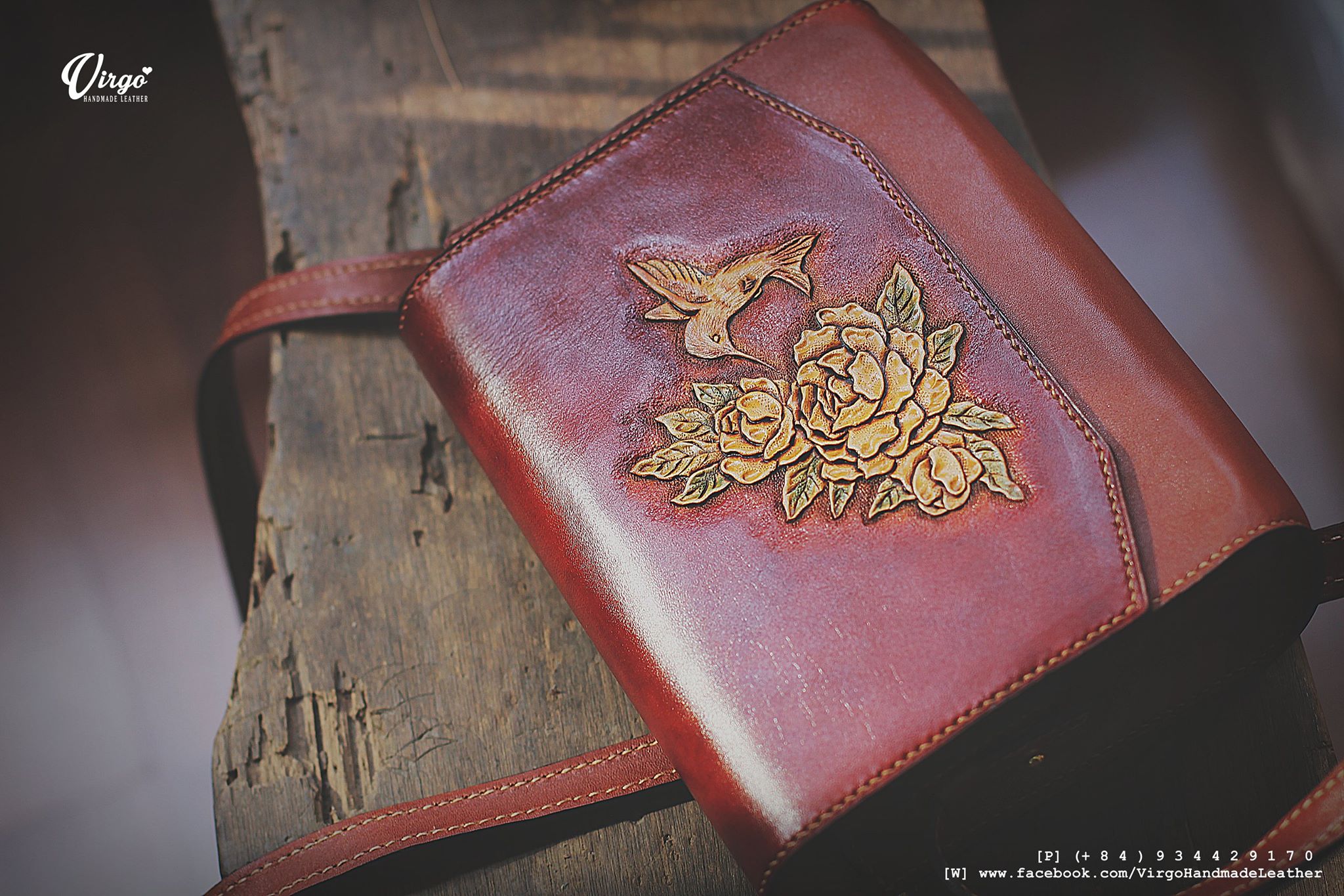 Flower and Bird Crossbody Bag