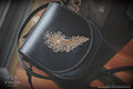 Feather Half Moon Crossbody Bag