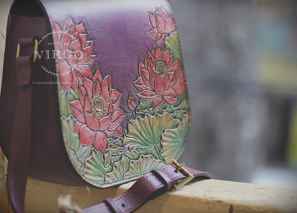 Lotus Half moon Crossbody Bag