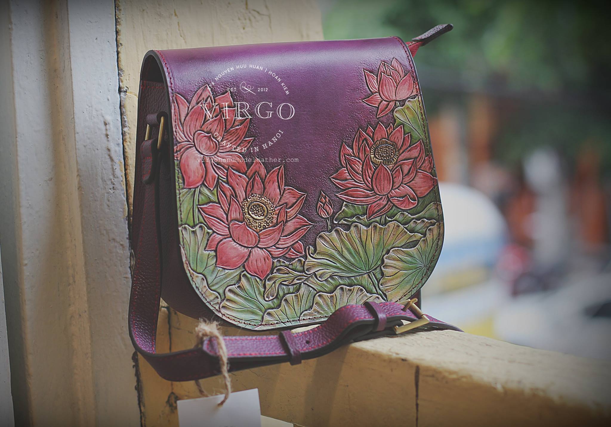 Lotus Half moon Crossbody Bag