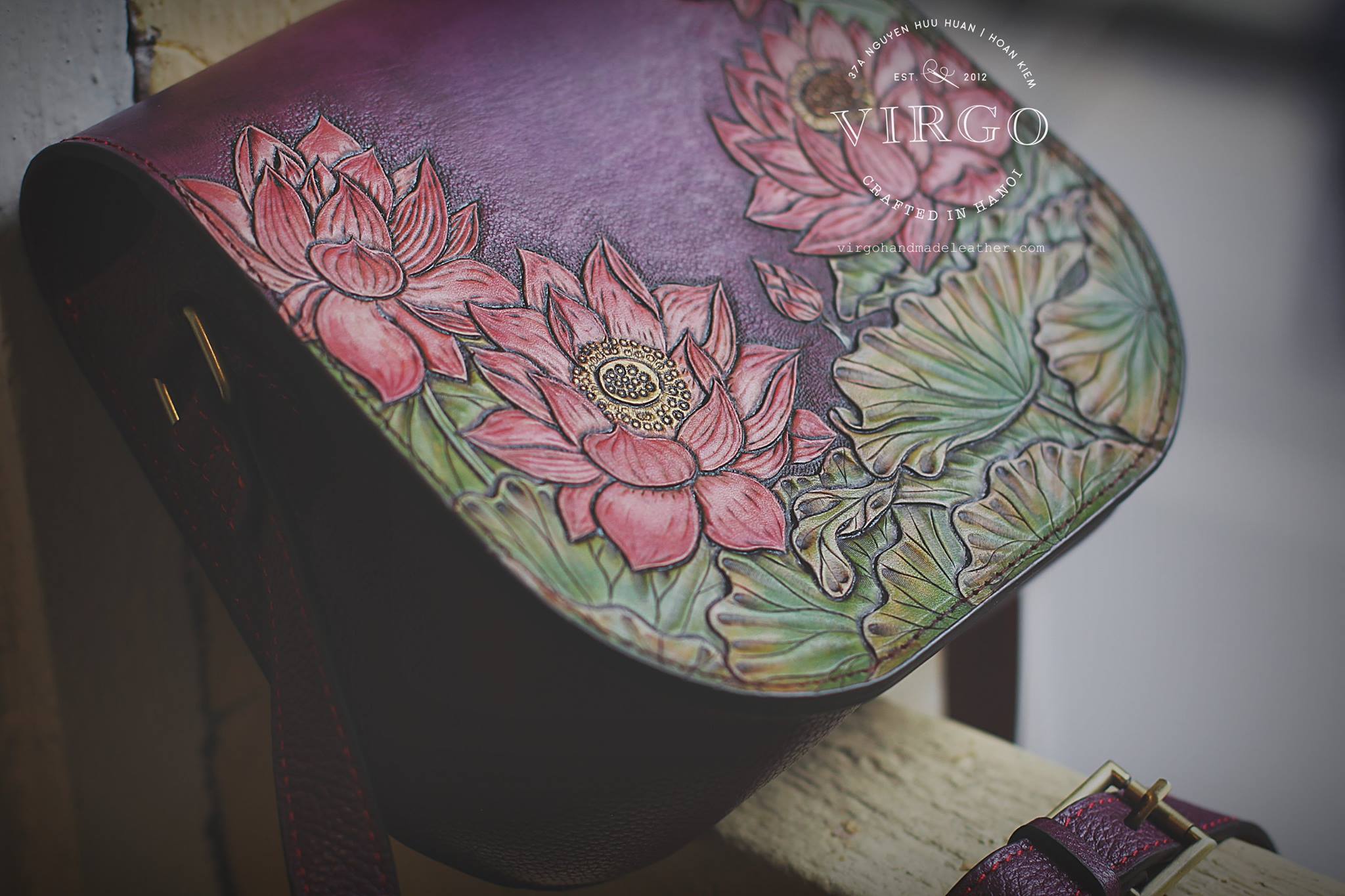 Lotus Half moon Crossbody Bag