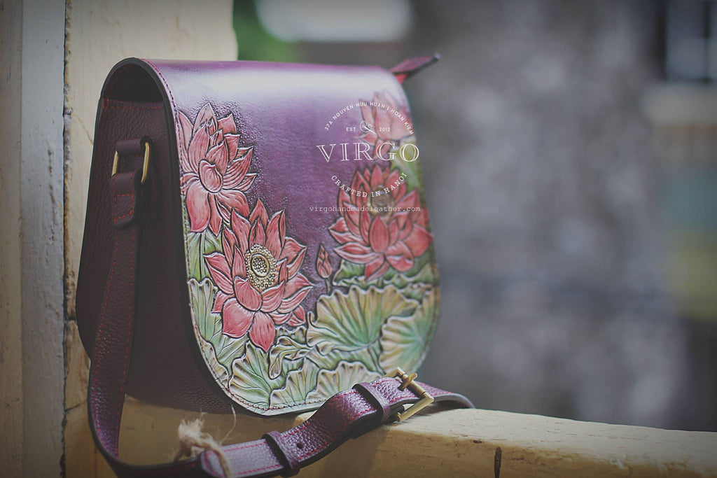 Lotus Half moon Crossbody Bag