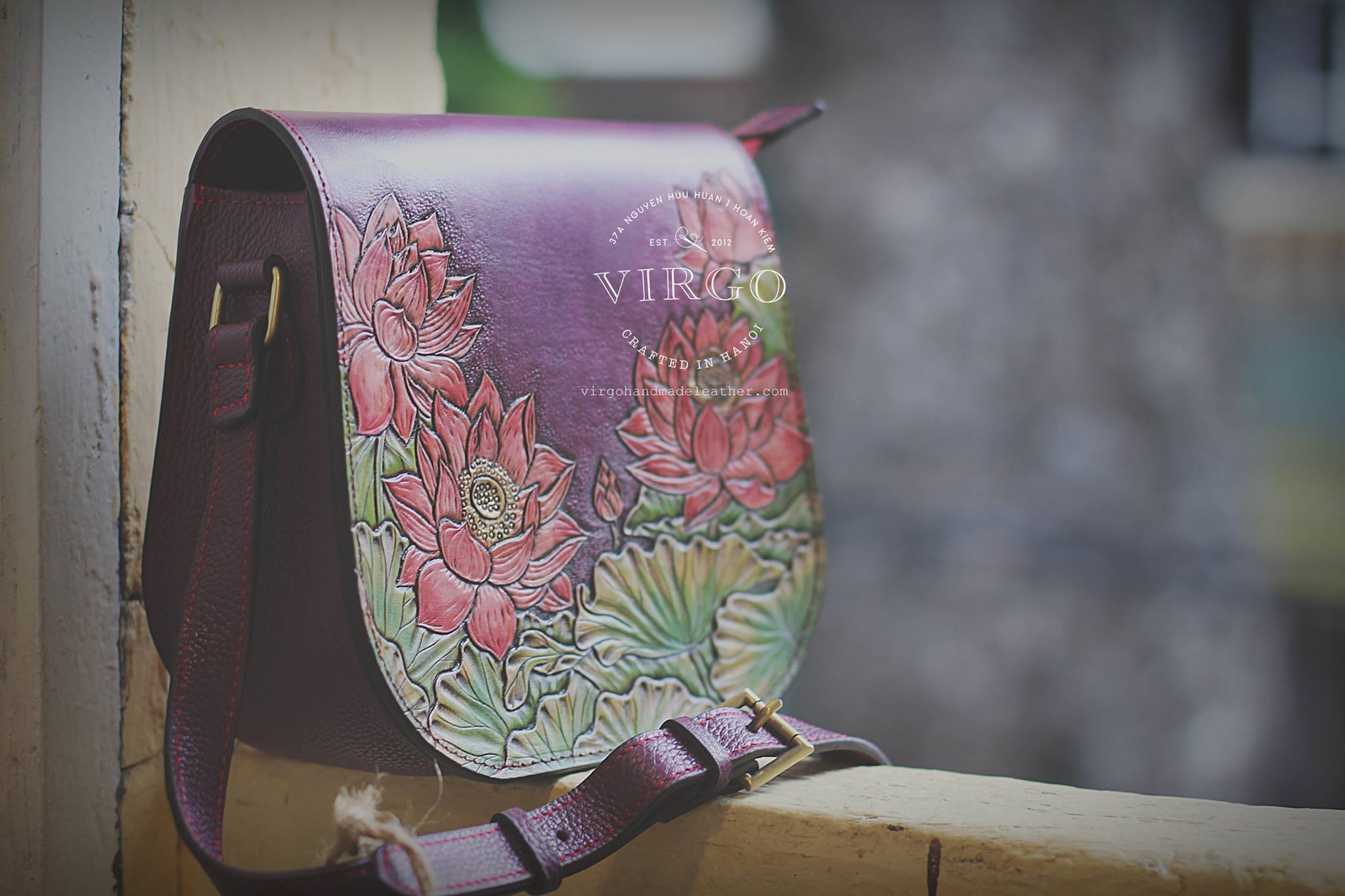 Lotus Half moon Crossbody Bag