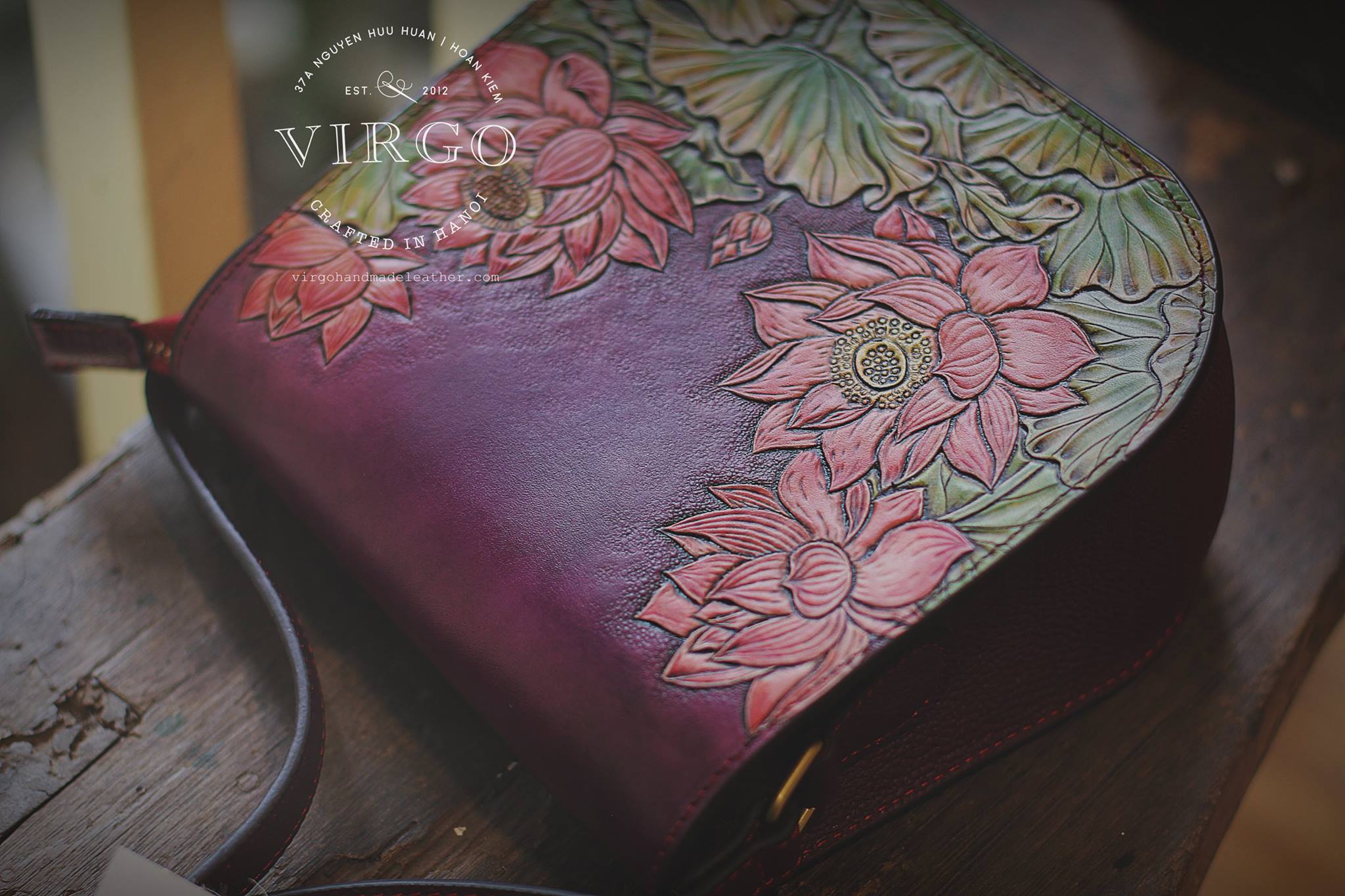 Lotus Half moon Crossbody Bag