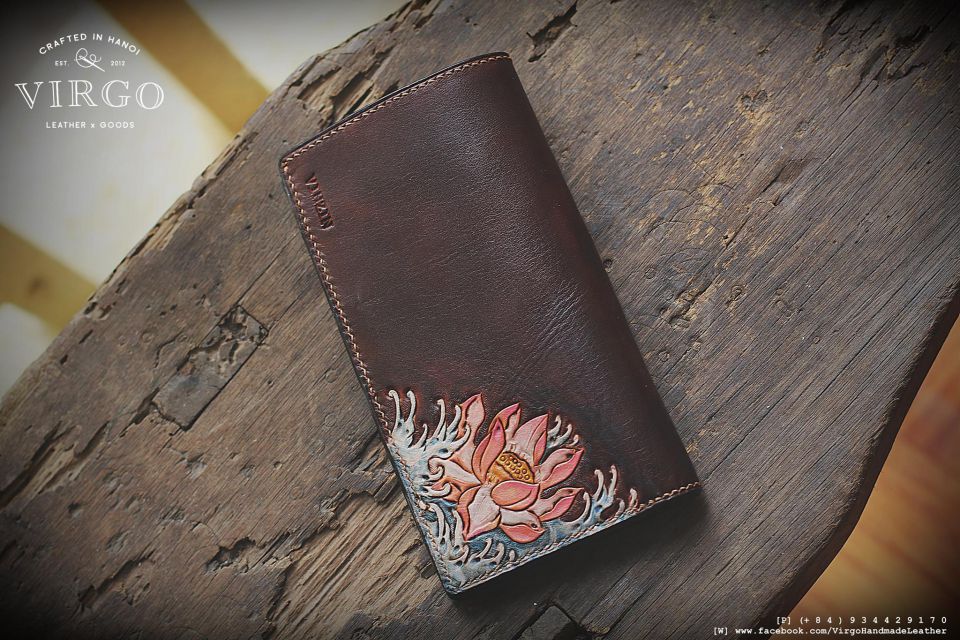 Koi Fish Long Men Carving Wallet