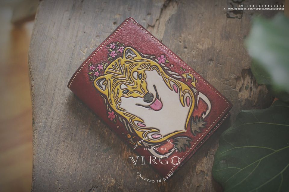 Shiba Inu Men Carving Wallet