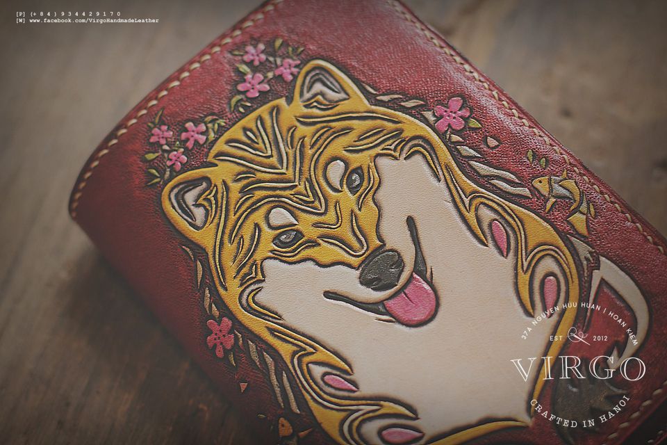 Shiba Inu Men Carving Wallet