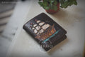 Boat and Sea Men Carving Wallet