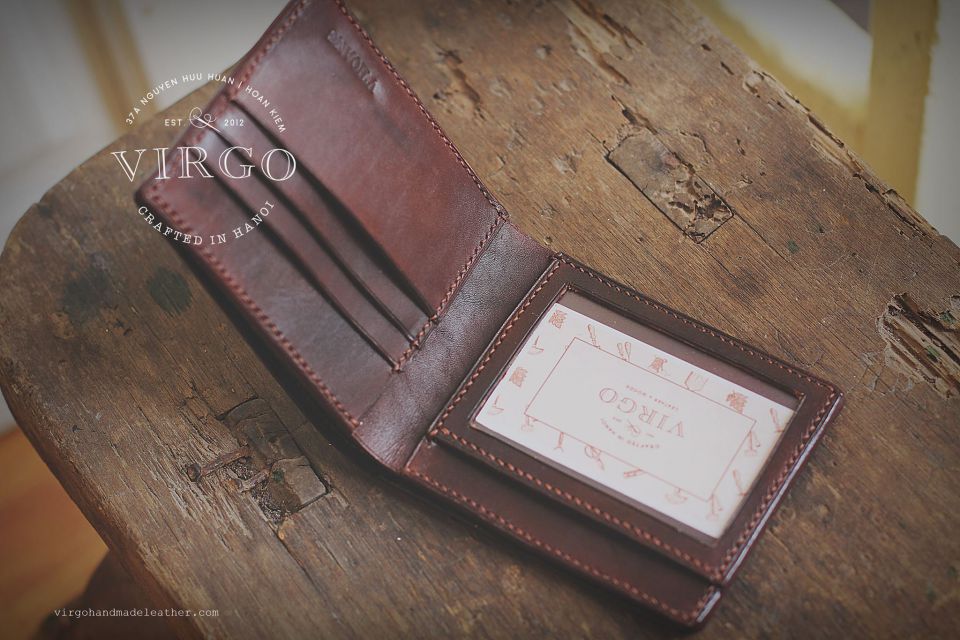 Anchor & Four Leaves Lucky Men Carving Wallet