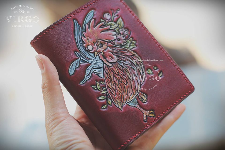Rooster Men Carving Wallet