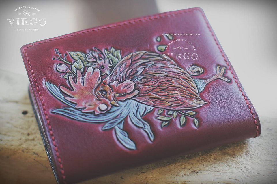 Rooster Men Carving Wallet