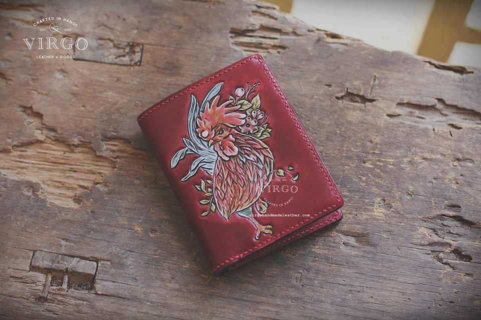 Rooster Men Carving Wallet