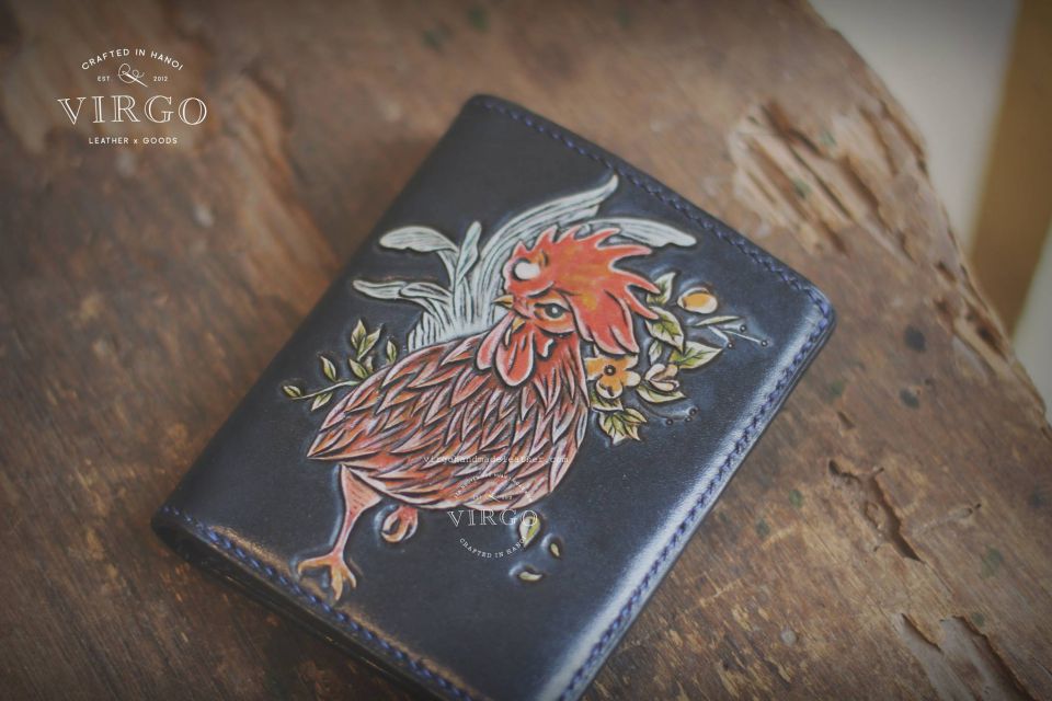 Rooster Men Carving Wallet