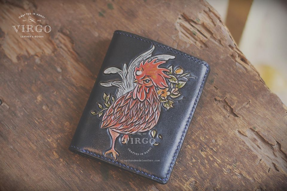 Rooster Men Carving Wallet