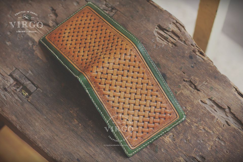Cross Braided Men Carving Wallet 2