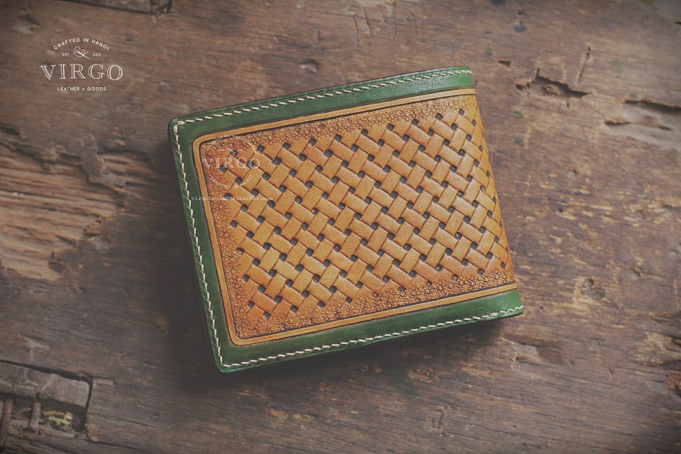 Cross Braided Men Carving Wallet 2