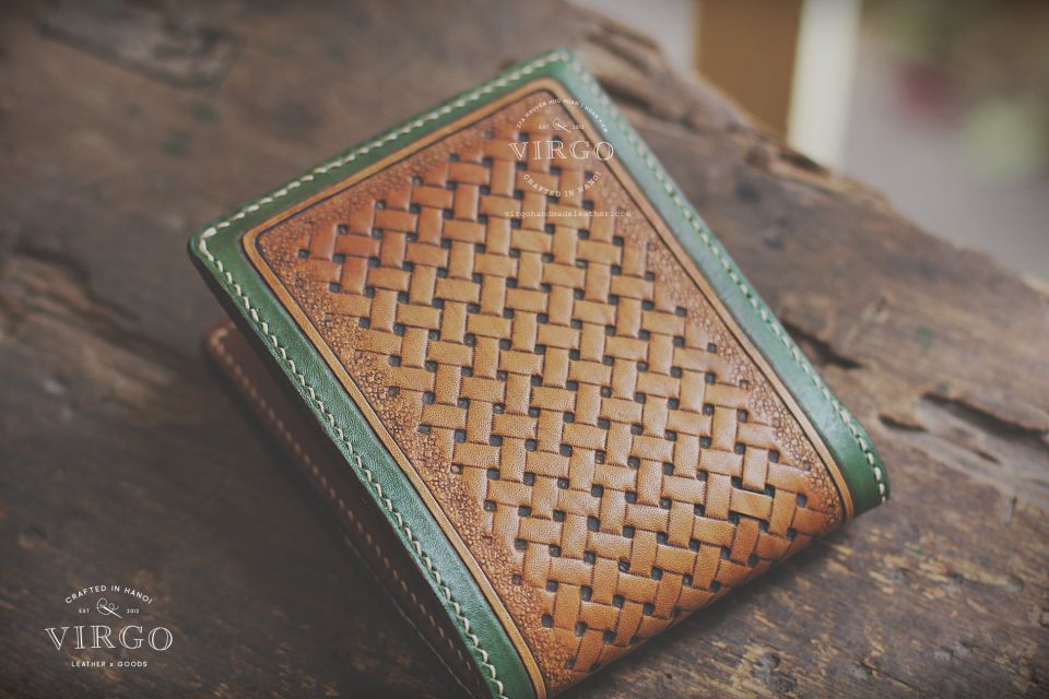 Cross Braided Men Carving Wallet 2