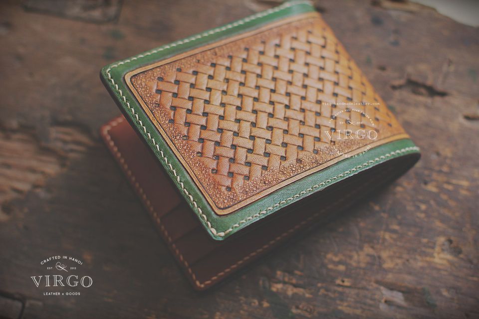 Cross Braided Men Carving Wallet 2