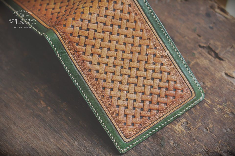 Cross Braided Men Carving Wallet 2