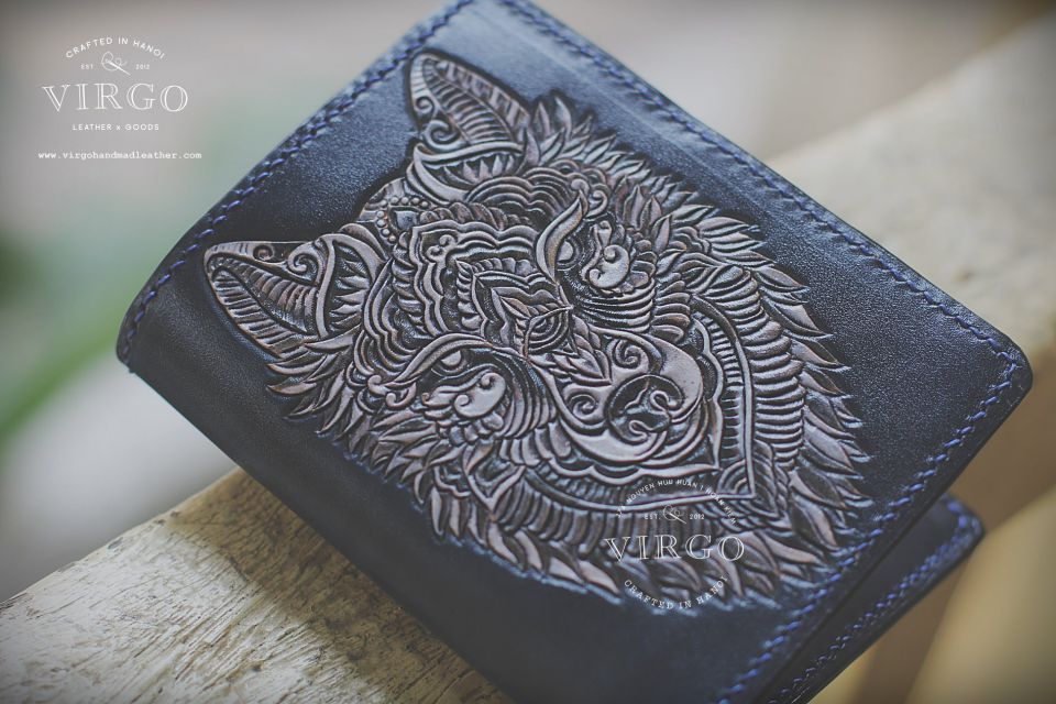 Wolf Men Carving Wallet
