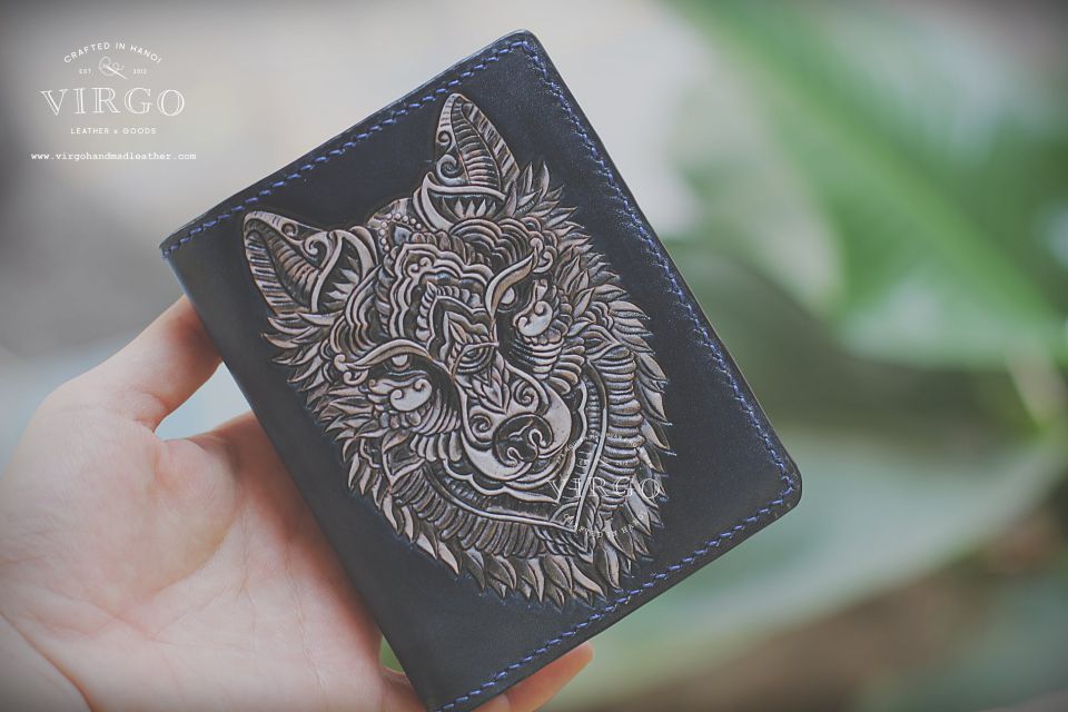 Wolf Men Carving Wallet