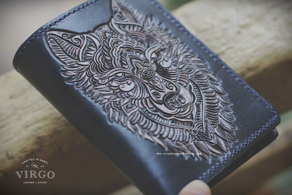 Wolf Men Carving Wallet