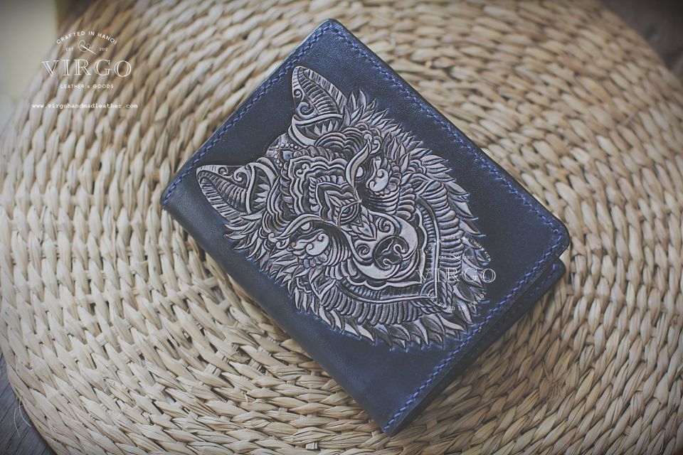 Wolf Men Carving Wallet