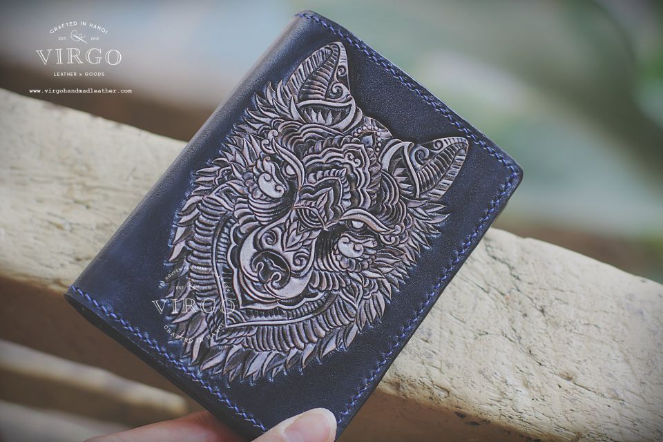 Wolf Men Carving Wallet