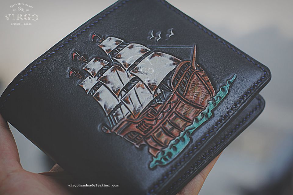 Boat Men Carving Wallet