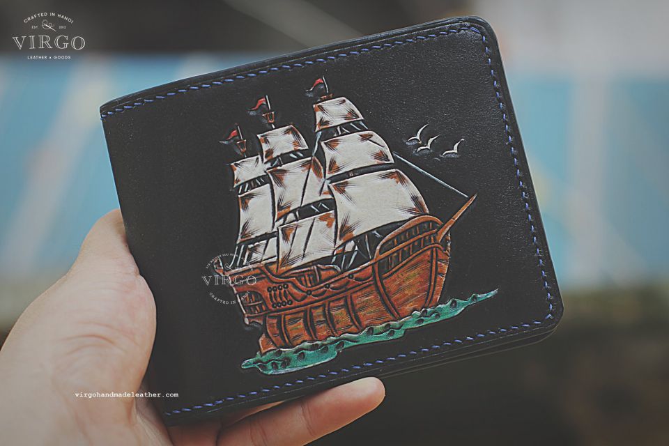 Boat Men Carving Wallet