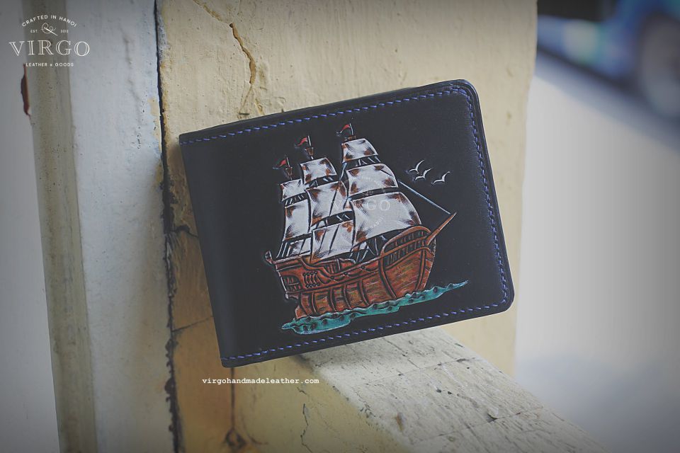Boat Men Carving Wallet