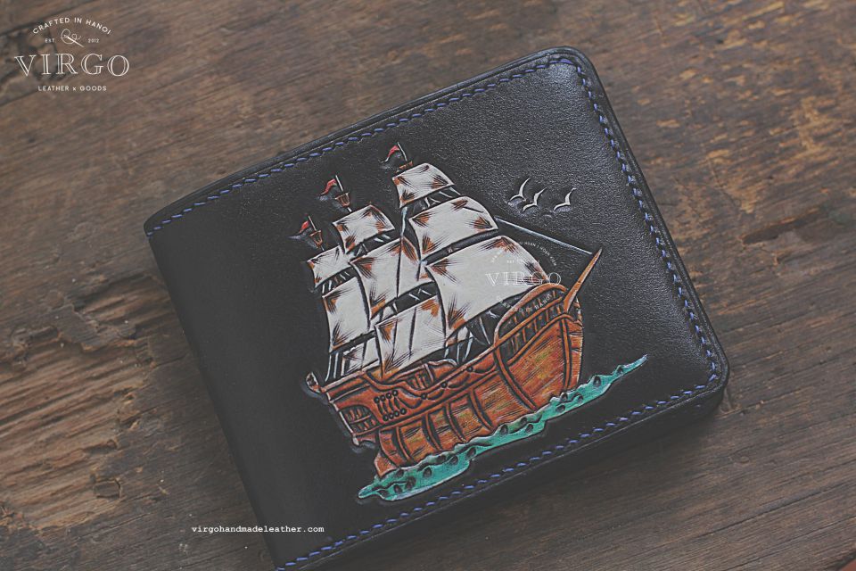 Boat Men Carving Wallet