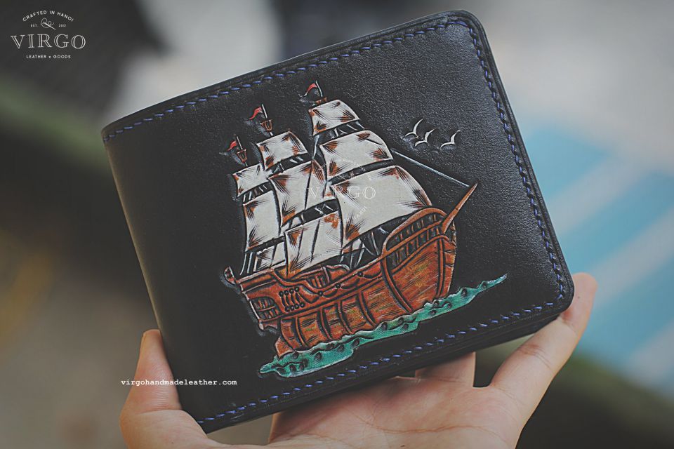 Boat Men Carving Wallet