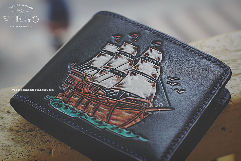 Boat Men Carving Wallet